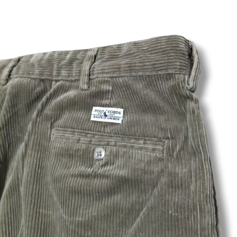 Vintage Polo Ralph Lauren Corduroy Polo Cords Pants Mens 38 x 29 Wheat Brown